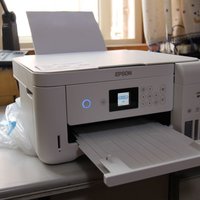 爱普生L4166家用喷墨打印机wifi版外观细节(体积|电源线|墨盒|打印|复印)
