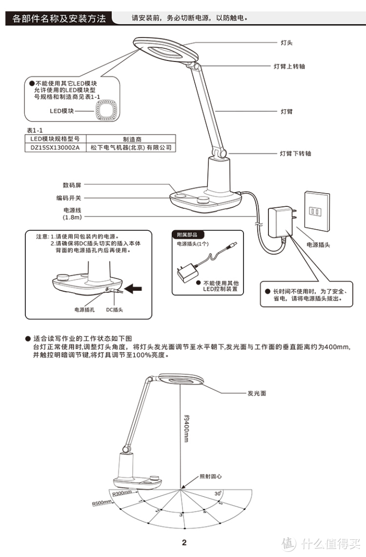 松下HH LT0631 LED台灯开箱测评