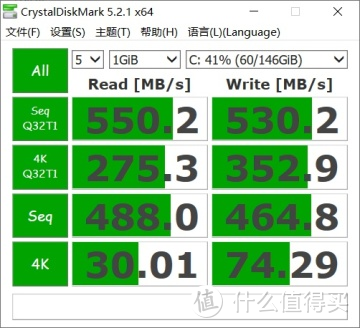 CrystalDiskMark SSD性能测试