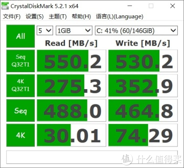 CrystalDiskMark SSD性能测试