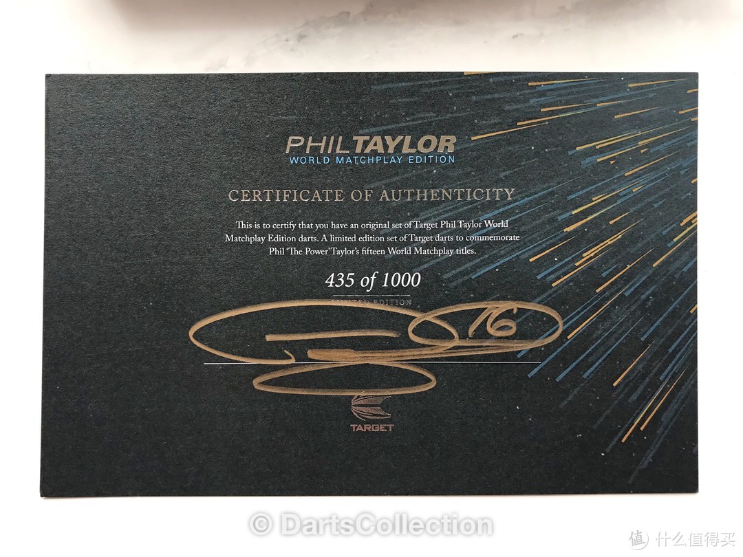 飞镖收藏开箱评测第三期——Phil Taylor World Match Play Limited Edtion