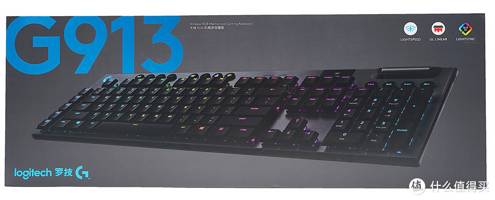 罗技G913无线RGB机械游戏键盘，1ms延迟+1200小时续航战WOW怀旧服