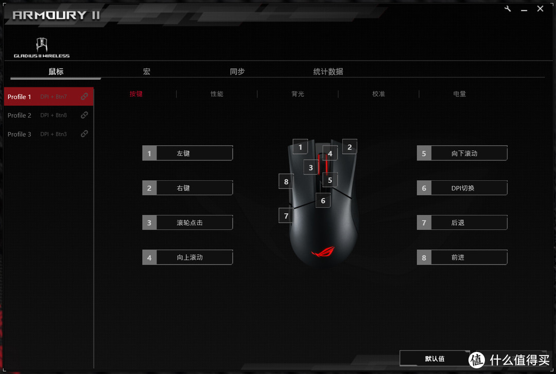 华硕 ROG Gladius II Wireless 大G二代无线鼠标它lei了