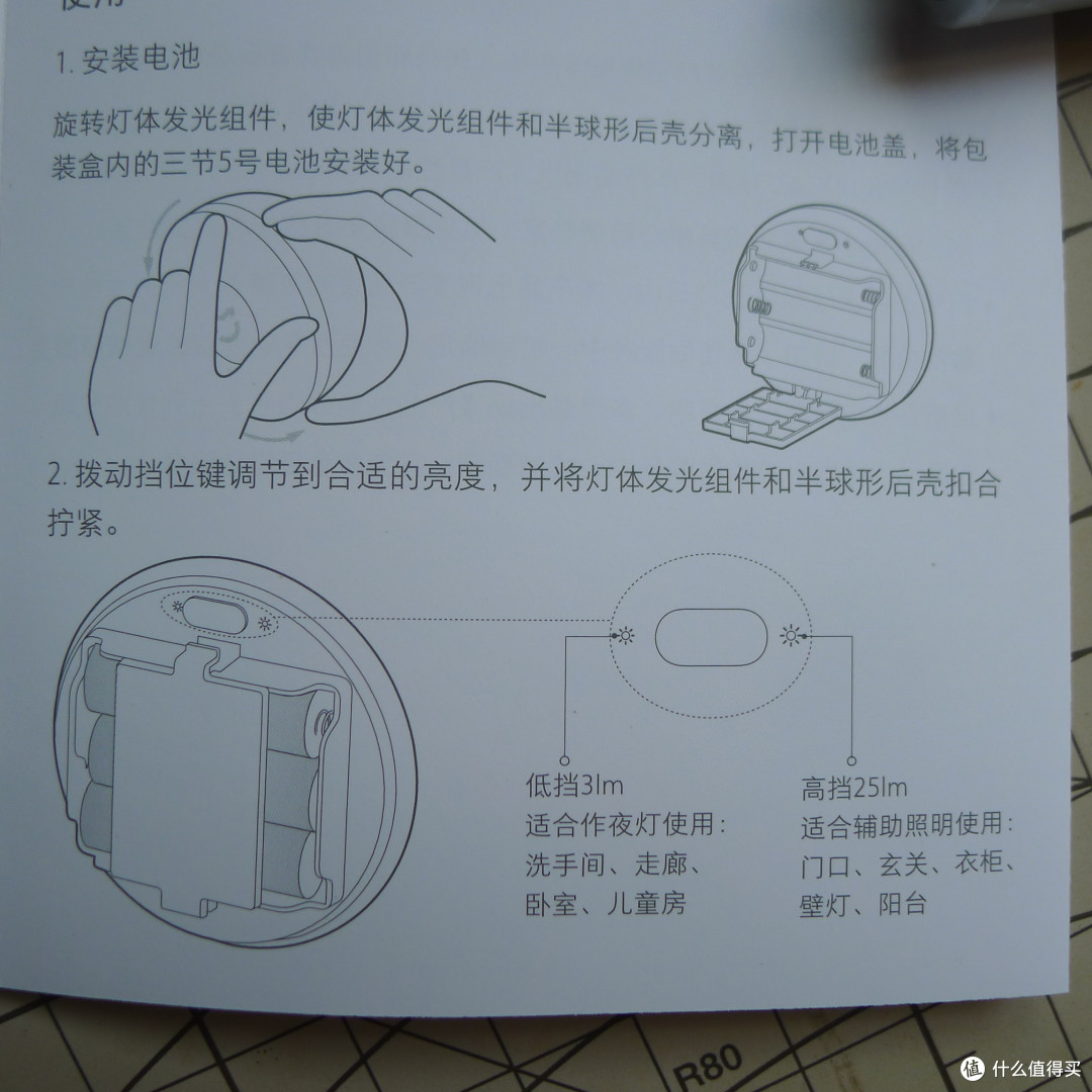 米家夜灯2360磁吸旋转光做工精致反应灵敏亮度实用
