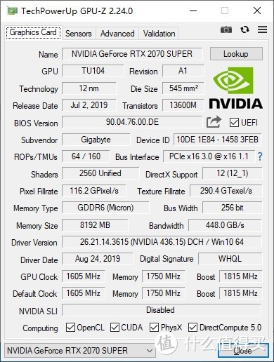 西装暴徒，或是最适合这块显卡的标签——技嘉GeForce RTX 2070 SUPER GAMING OC 显卡 评测