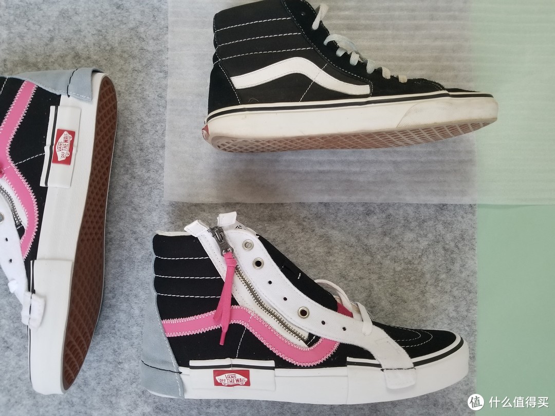 Vans  Sk8-Hi 经典款穿旧后，我选择了  “Deconstructed”补位