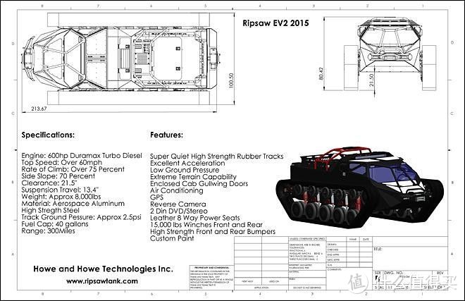 速度与激情8 EV2 Ripsaw Tank 粗锯齿 1/16遥控履带车