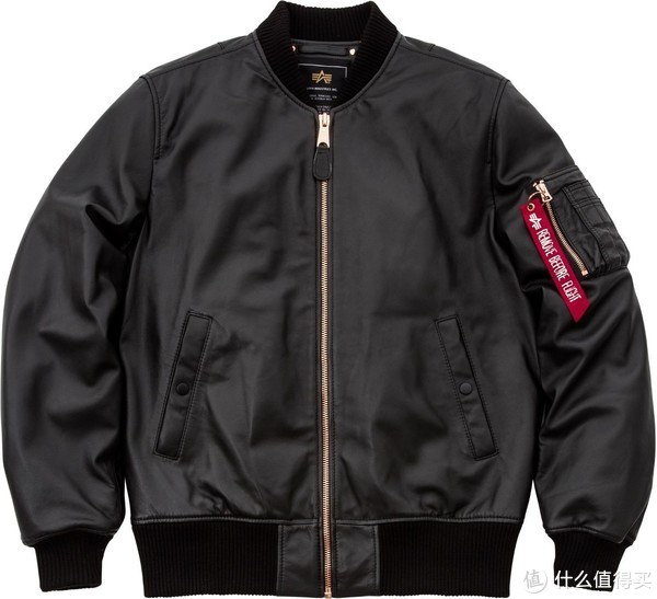 Alpha industries 欧版MA-1 VF PM Leather Jacket_男士皮衣_什么值得买