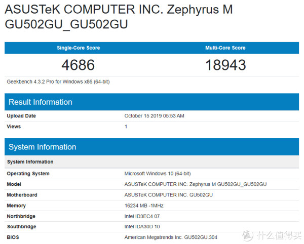 geekbench4测试结果