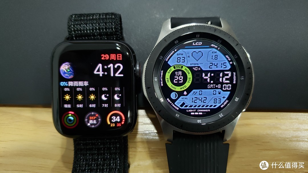 Apple watch 5 , Galaxy watch ,小米手环4，卡西欧GWN-Q1000MC