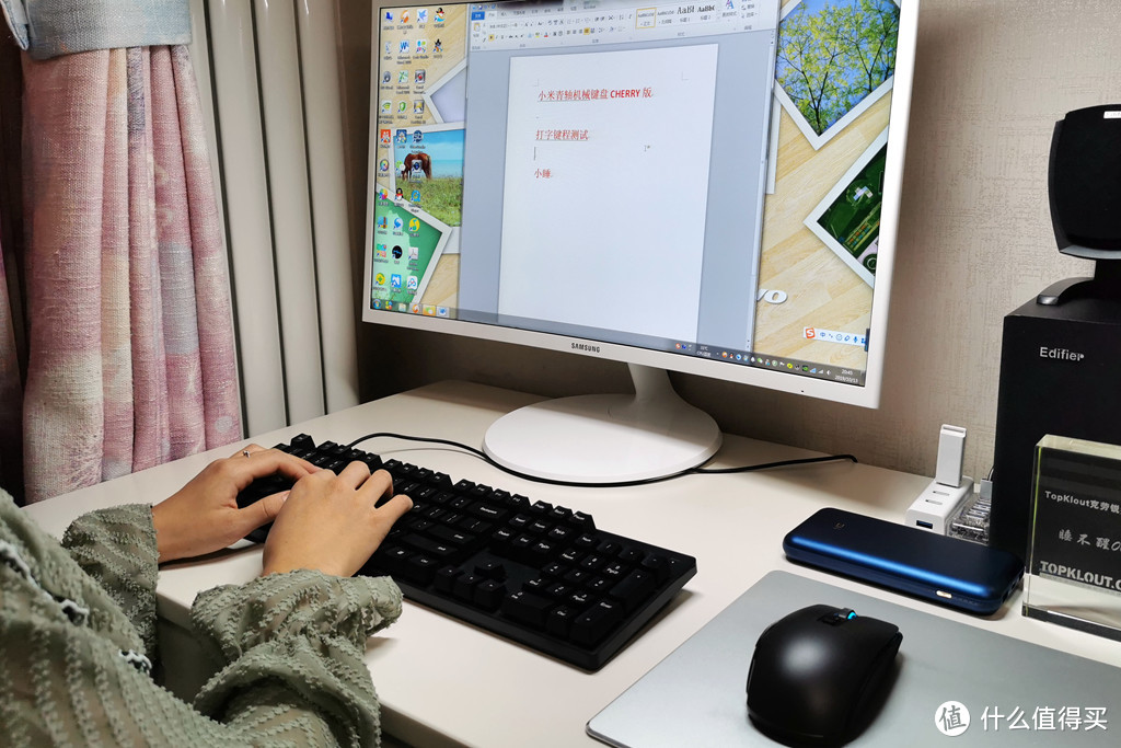小米打造年轻人的第一把机械键盘，青轴CHERRY版，游戏办公通用