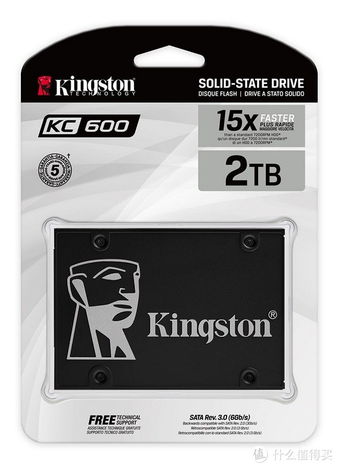 5年质保、最高2TB：Kingston 金士顿 发布 KC600 系列 SSD固态硬盘