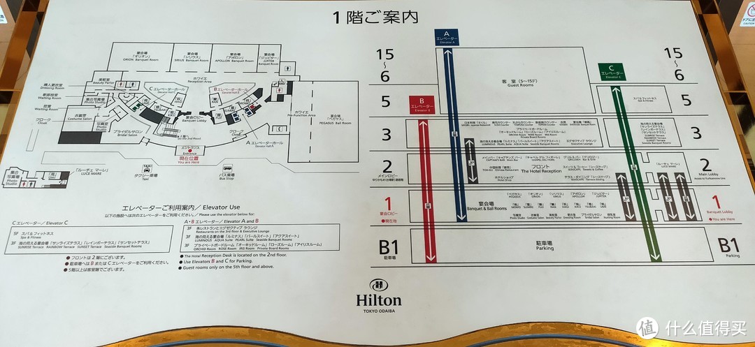 酒店设施分布图