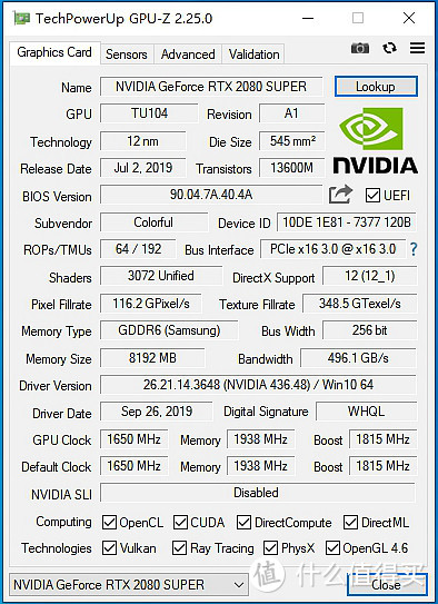 RTX光追挖的坑，DLSS补回来——七彩虹iGame RTX 2080 SUPER Vulcan显卡详测