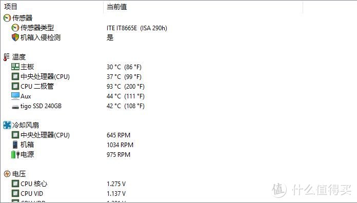 待机温度