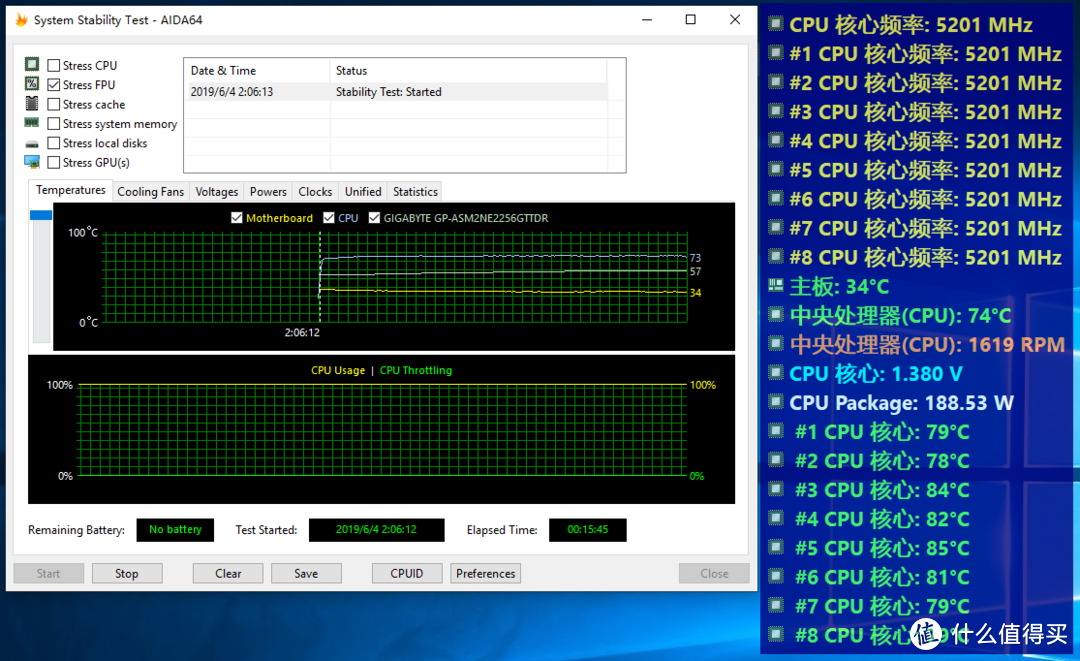 之前用同平台不同水冷测试模拟出来的“9700K”可超频到5.2GHz稳定烤机