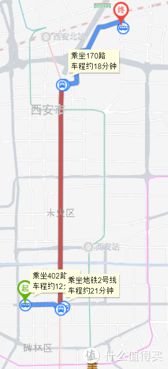 纵穿西安，中间一段那时候只有公交