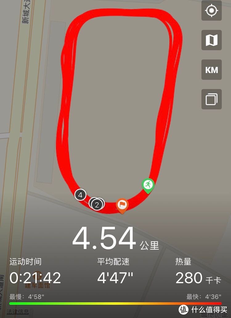 实际应该跑了有5公里