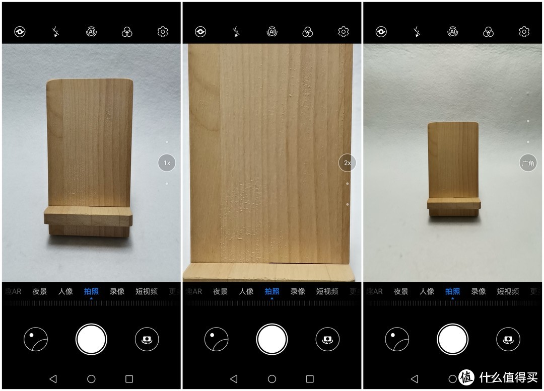 1X、2X及广角的表现
