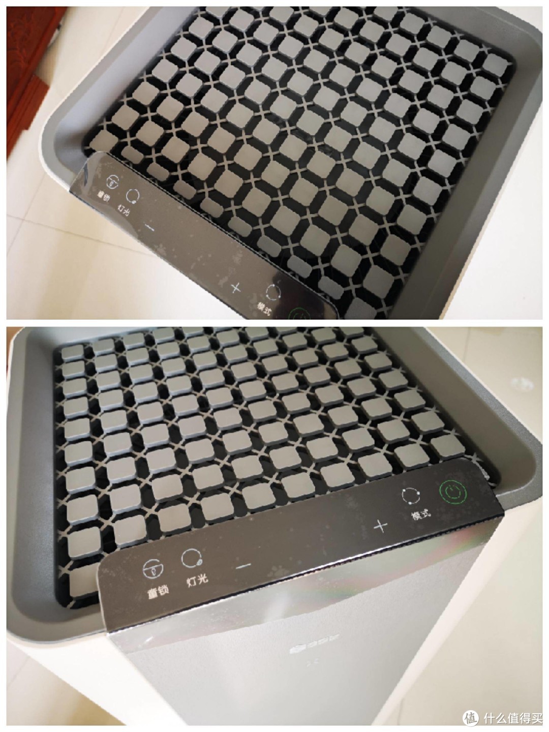 顶部为出风口和操作区域