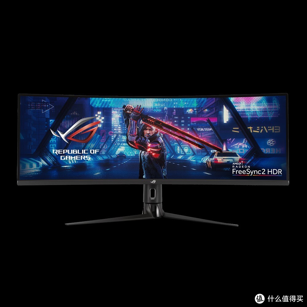 32：10超宽比、电竞血统：ASUS 华硕 发布 ROG Strix XG43VQ 4K曲面显示器