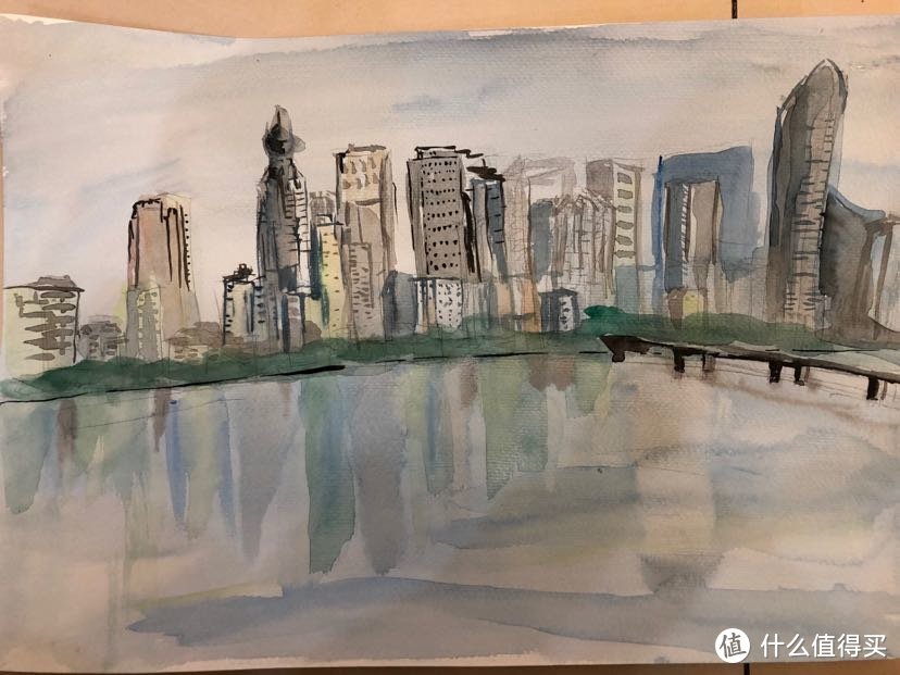 简单水彩画入门教学（1）：30分钟画一幅水彩城市风景画的诀窍