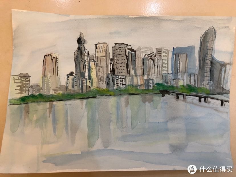 简单水彩画入门教学（1）：30分钟画一幅水彩城市风景画的诀窍