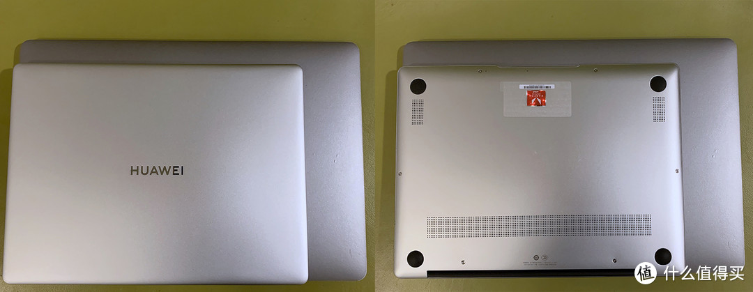 MateBook13正背面与MacBookPro15寸大小对比