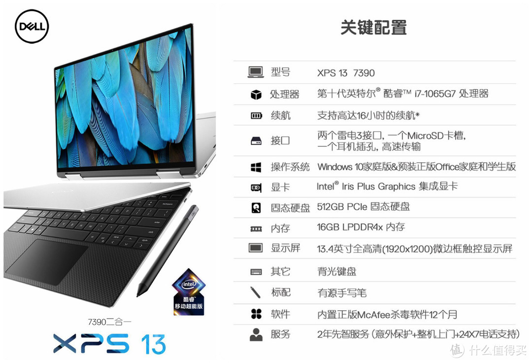 Xps 13 7390二合一评测：旗舰4k触控屏，翻转办公更强劲 超极本 什么值得买