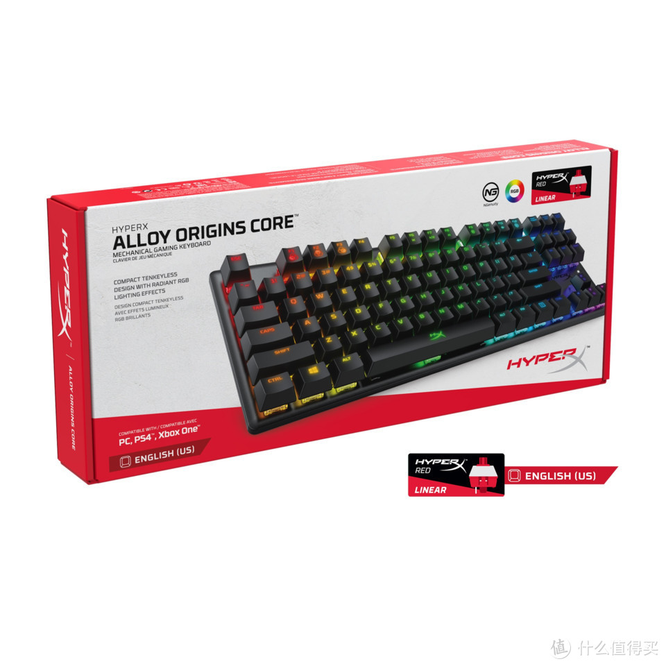 自主红轴、全铝材质：金士顿 发布 HyperX Alloy Origins Core 87键机械键盘