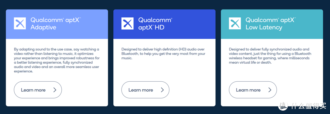 aptX官网对各个方案都提供了基础技术参数