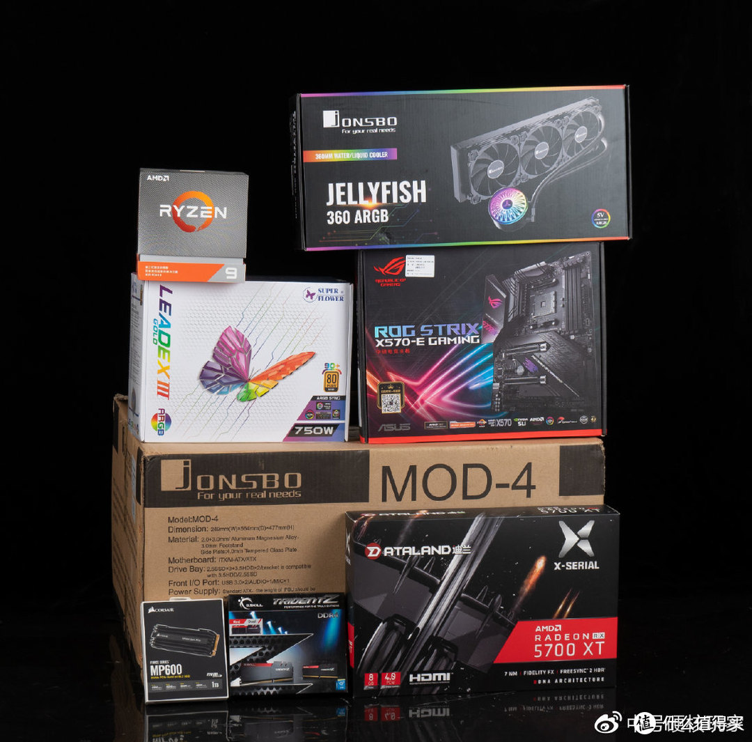 乔思伯MOD4打造渲染娱乐机，Ryzen 9 3900X+ROG STRIX X570-E稳超4.3G