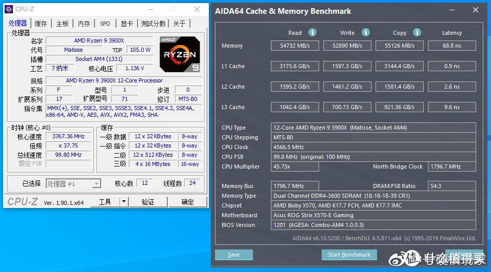 乔思伯MOD4打造渲染娱乐机，Ryzen 9 3900X+ROG STRIX X570-E稳超4.3G