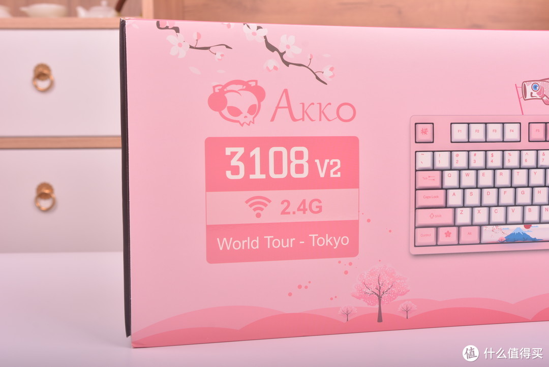 竟然标配双2.4G接收器--AKKO 3108V2富士山樱花无线版简评