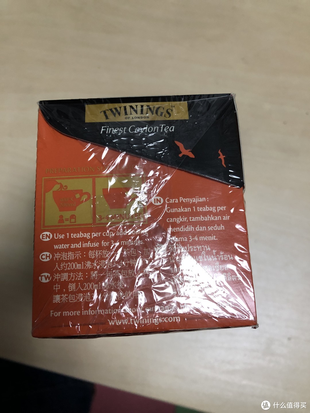 TWININGS精品锡兰红茶（袋泡装，25包*2克）