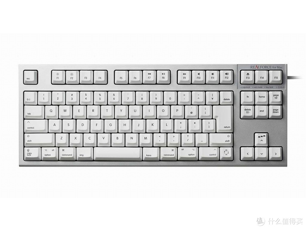 APC按键触发行程可变技术：Topre 发布 RealForce for Mac TKL 87键位 静电容键盘