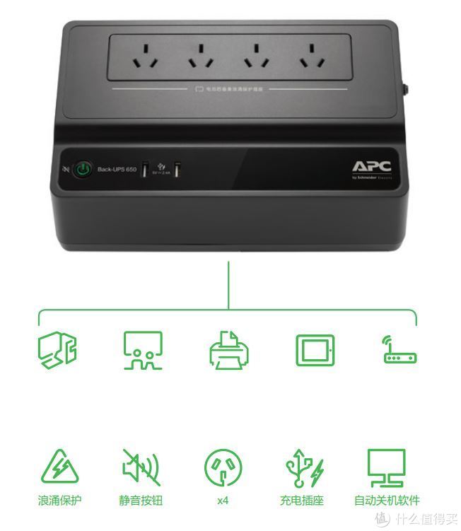 全网首晒 Apc全新一代后备式ups Bk650m2 Ch 开箱测评 电脑配件 什么值得买