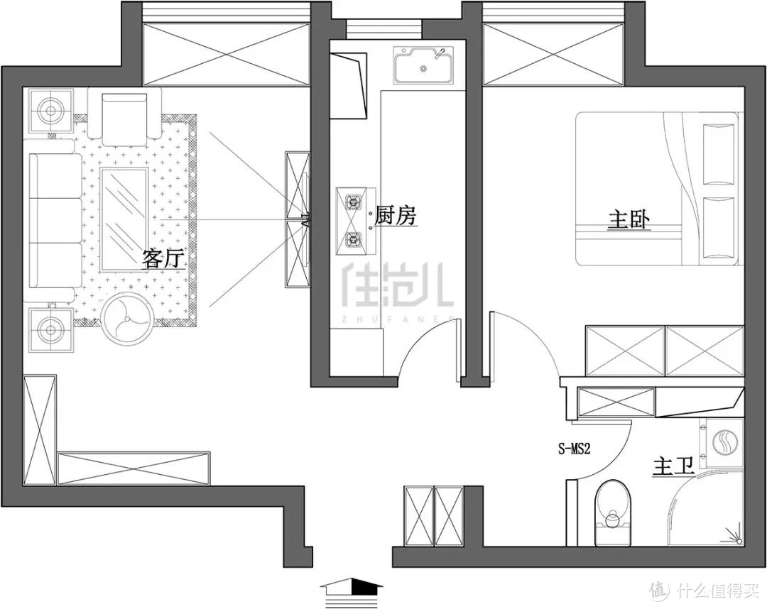 不足50m²，卫生间竟能塞进半个家，还有浪漫秋千可以荡，他家我真的可以