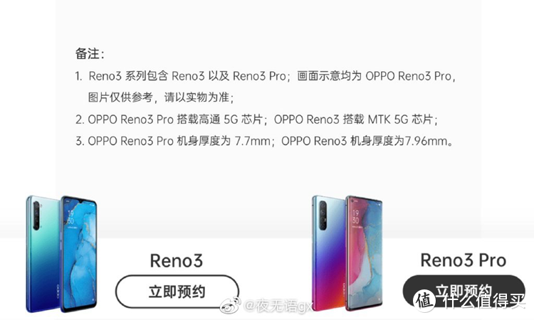 OPPO Reno3手机参数曝光：低配联发科，Pro版高通