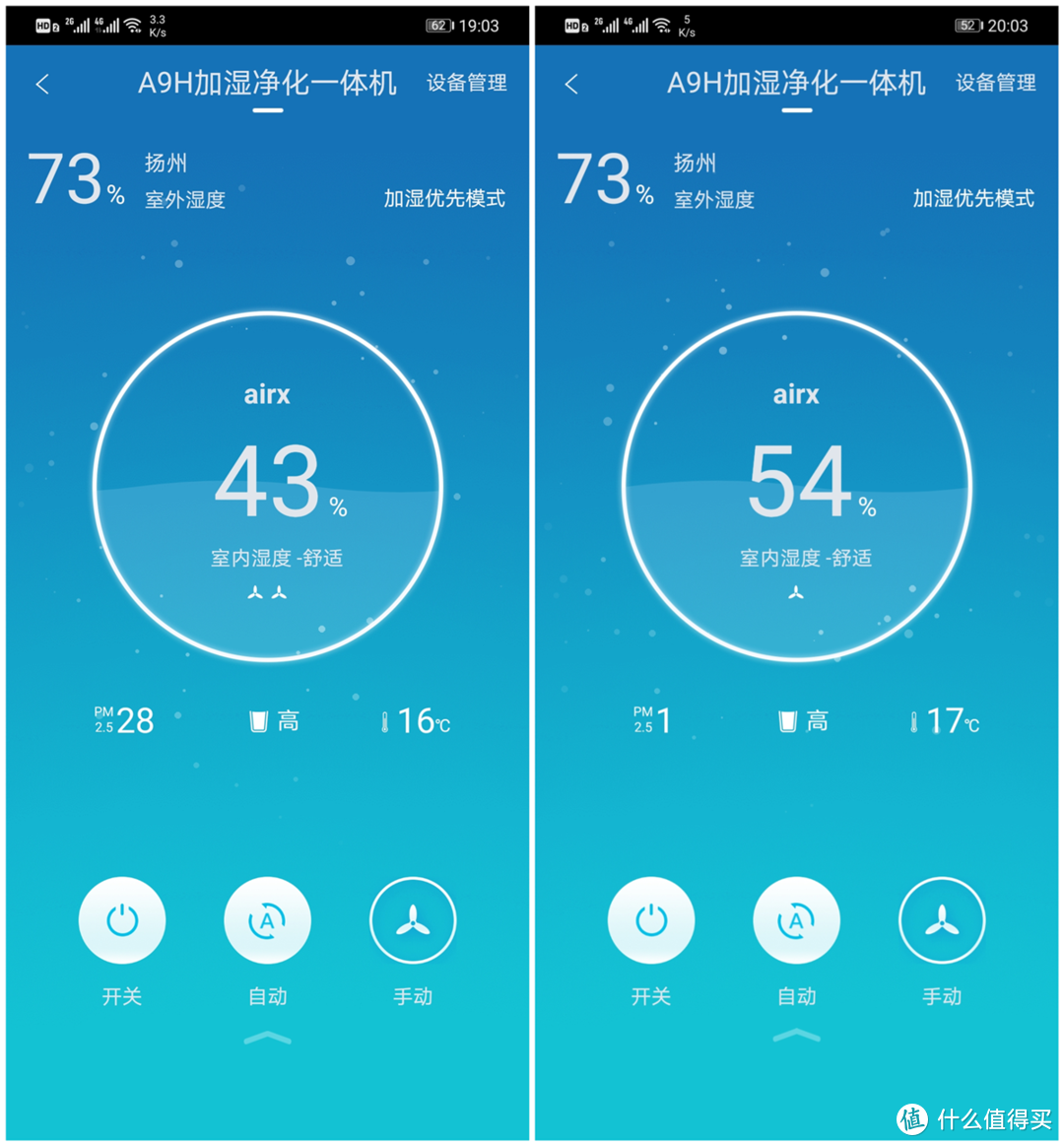 1+1>2：airx A9H加湿净化一体机试用报告