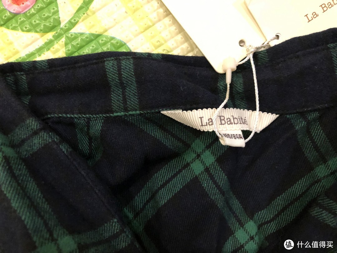 反季囤货—拉夏贝尔长款修身纯棉格子衬衫（拉贝缇系列，墨绿色）