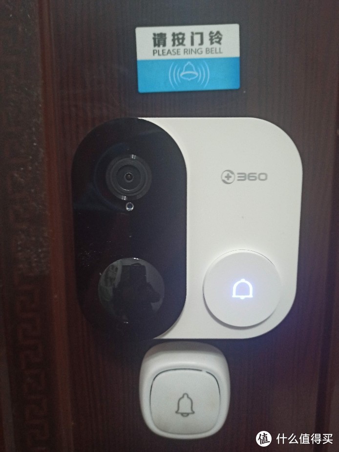 360 可视门铃1c D809智能摄像机摄像头可视门铃电子猫眼智能门铃