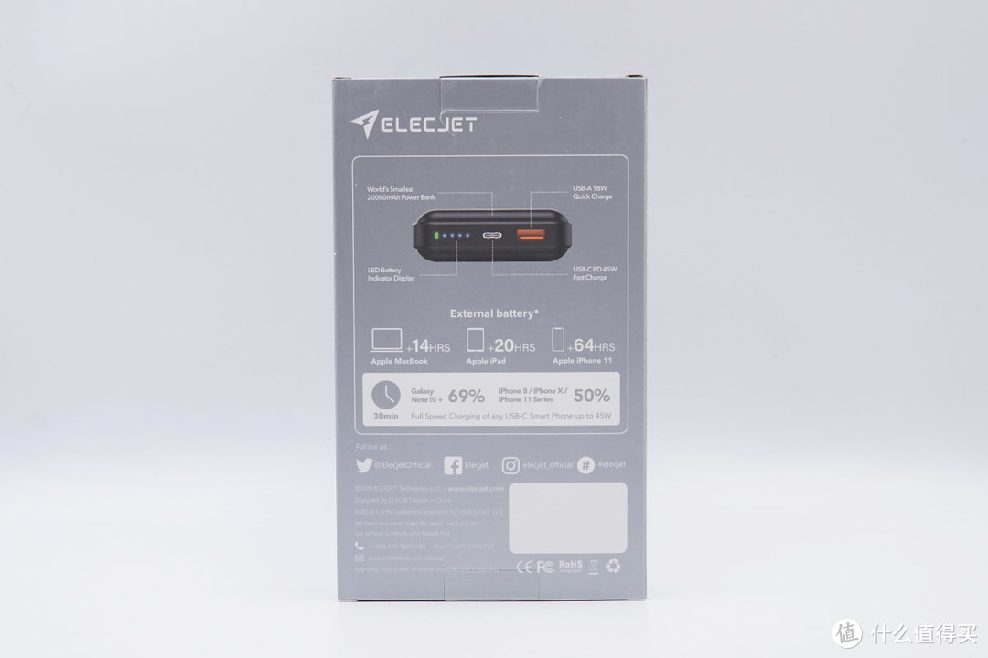 拆解报告：ELECJET电友 20000mAh 45W双向快充移动电源