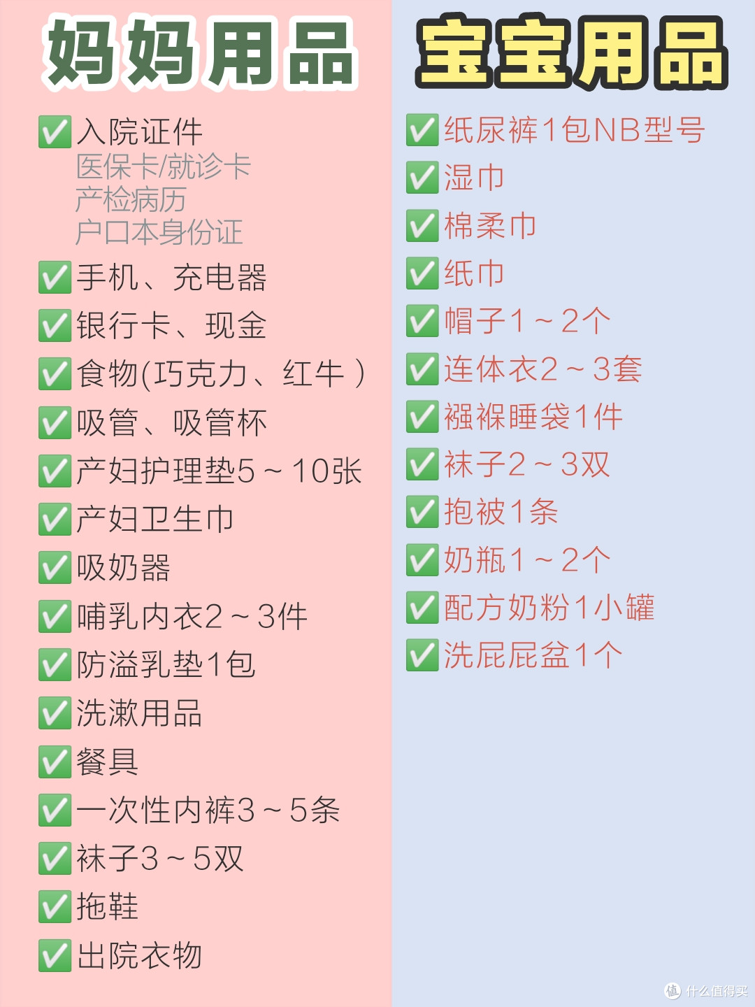 超实用待产包 孕妈待产包不花冤枉钱 婴儿安全用品 什么值得买