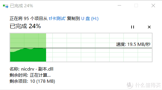 （朗科）小文件拷入测试 完成度24%