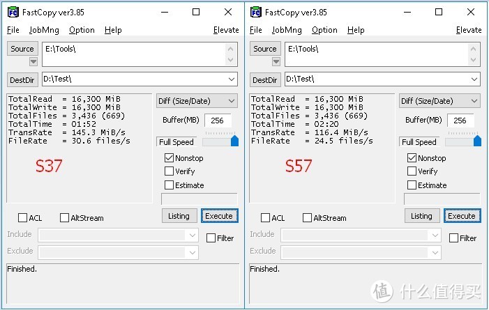 混合读取,s37仍旧以145+超过s57的116