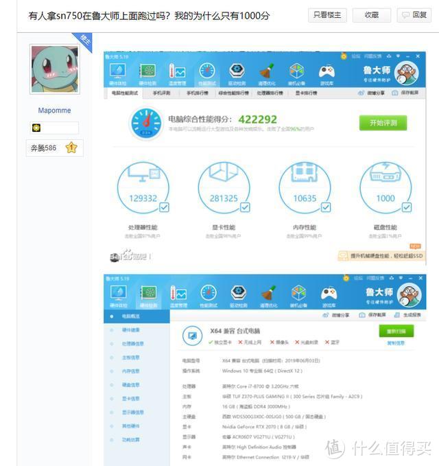 听说西部数据SN750固态跑分只有1000，吓得我赶紧跑了个分