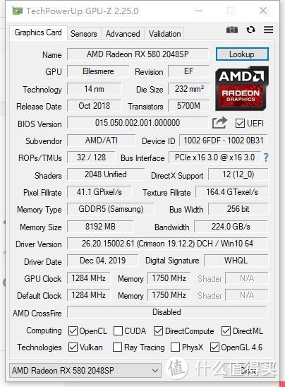 GPU-Z参数一览，显存三星的，潜力可期哦~