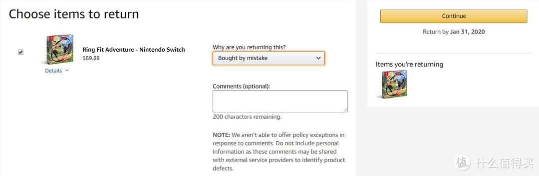 Amazon Com美亚退货流程 消费金融 什么值得买