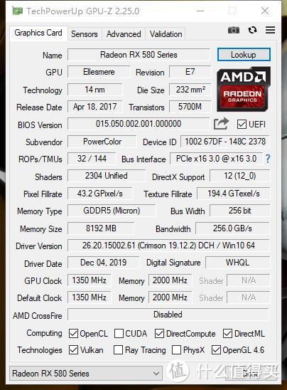 GPU-Z参数一览：2304sp、8GB美光显存、1.35GHz主频、2GHz显存频率